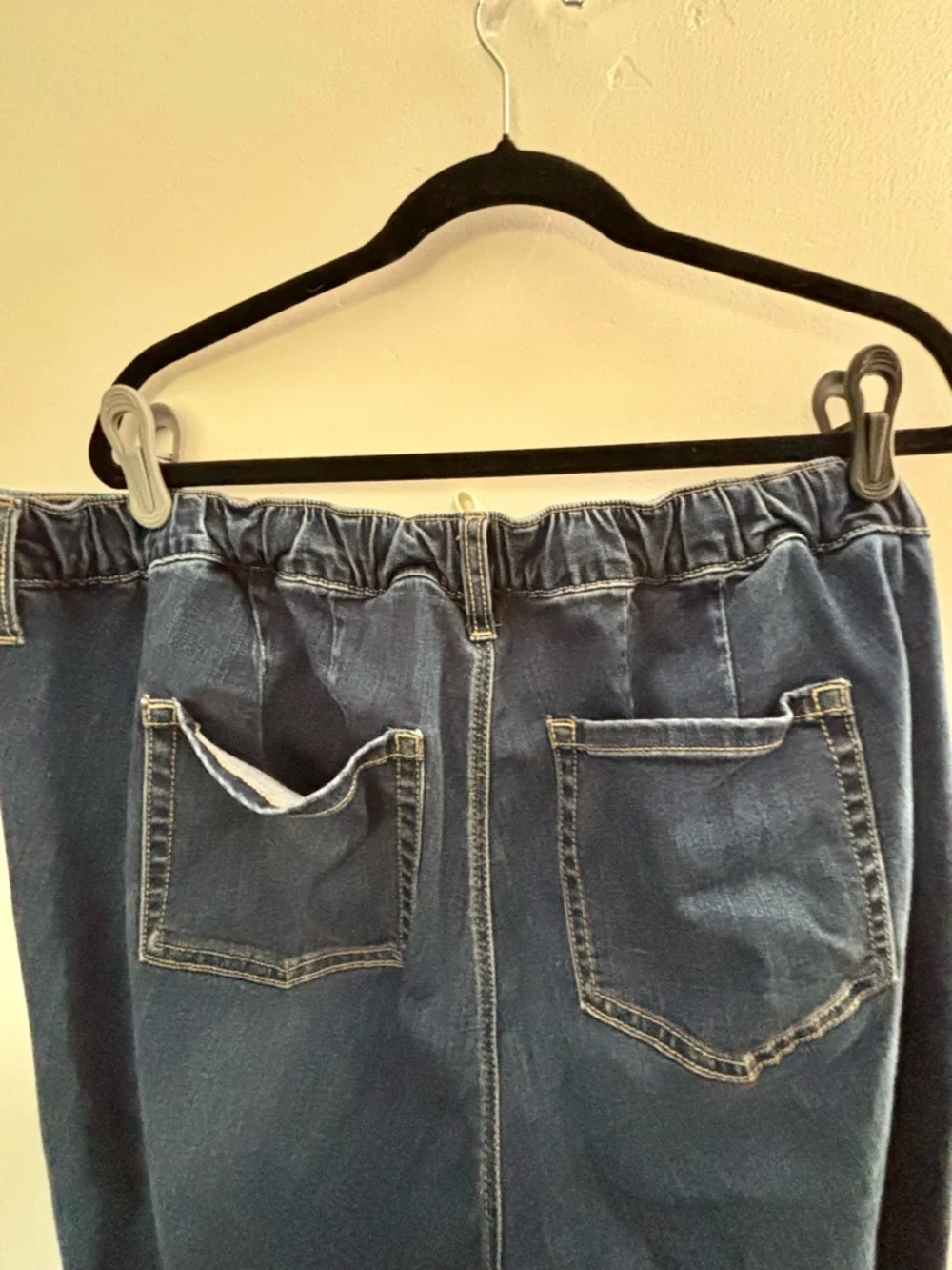 torrid Feel The Fit Dark Blue Distressed Straight Leg Jeans - Picture 5 of 9